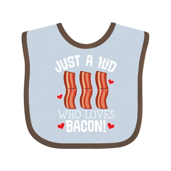 Inktastic Just a Kid Who Loves Bacon Boys or Girls Baby Bib