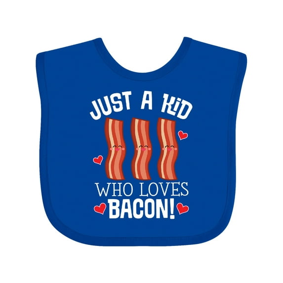 Inktastic Just a Kid Who Loves Bacon Boys or Girls Baby Bib