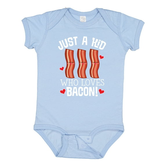 Inktastic Just a Kid Who Loves Bacon Boys or Girls Baby Bodysuit