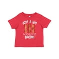 thumbnail image 1 of Inktastic Just a Kid Who Loves Bacon Boys or Girls Toddler T-Shirt, 1 of 5
