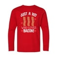 thumbnail image 1 of Inktastic Just a Kid Who Loves Bacon Long Sleeve Youth T-Shirt, 1 of 5