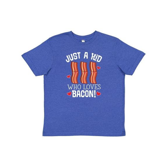 Inktastic Just a Kid Who Loves Bacon Youth T-Shirt