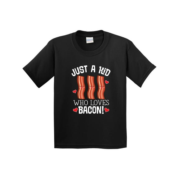 Inktastic Just a Kid Who Loves Bacon Youth T-Shirt