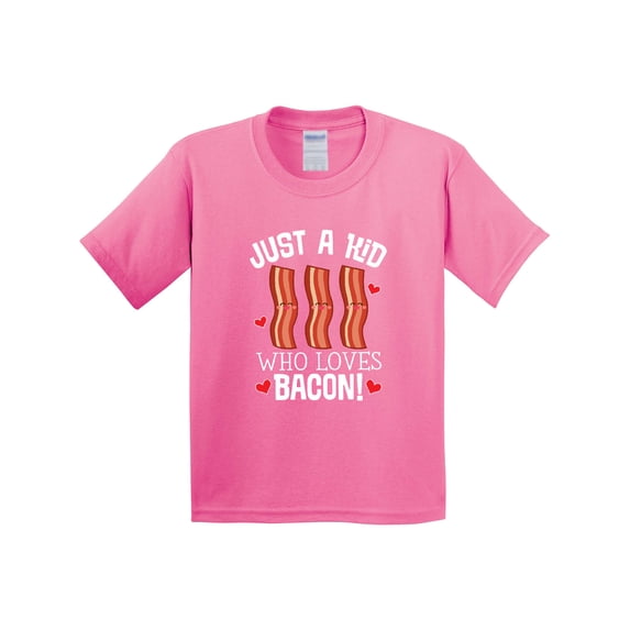 Inktastic Just a Kid Who Loves Bacon Youth T-Shirt