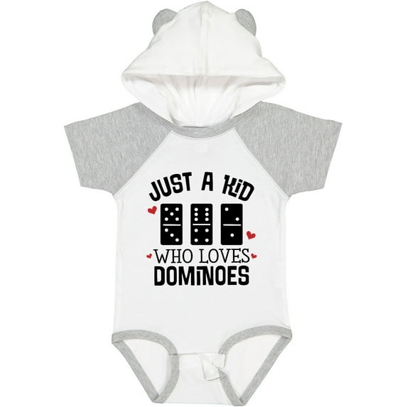 Inktastic Just a Kid Who Loves Dominoes Boys or Girls Baby Bodysuit