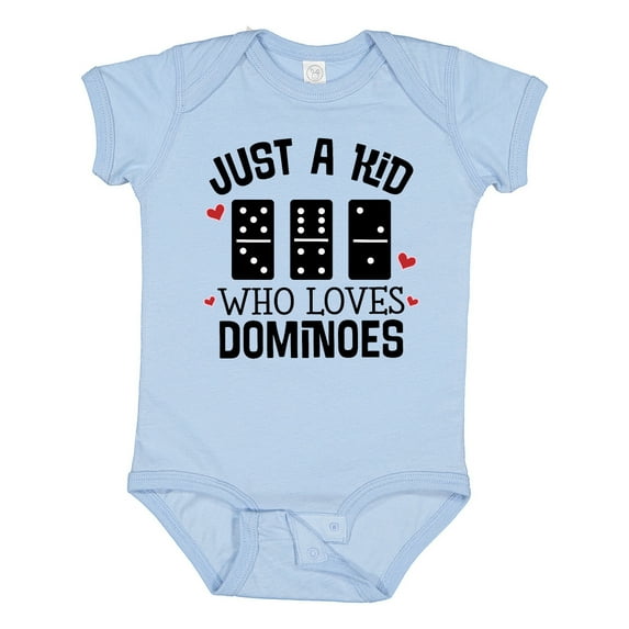 Inktastic Just a Kid Who Loves Dominoes Boys or Girls Baby Bodysuit