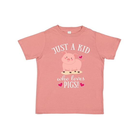 Inktastic Just a Kid Who Loves Pigs Boys or Girls Toddler T-Shirt