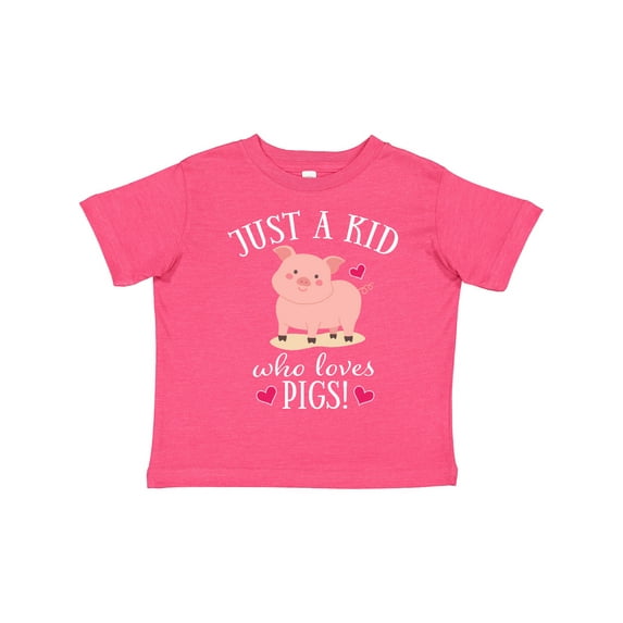 Inktastic Just a Kid Who Loves Pigs Boys or Girls Toddler T-Shirt