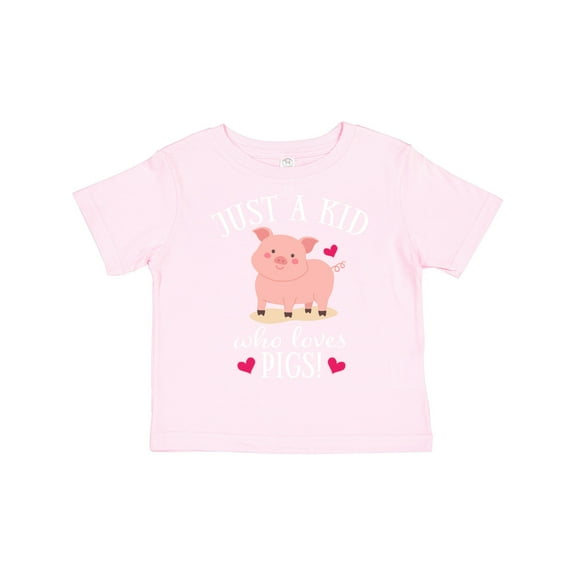 Inktastic Just a Kid Who Loves Pigs Boys or Girls Toddler T-Shirt