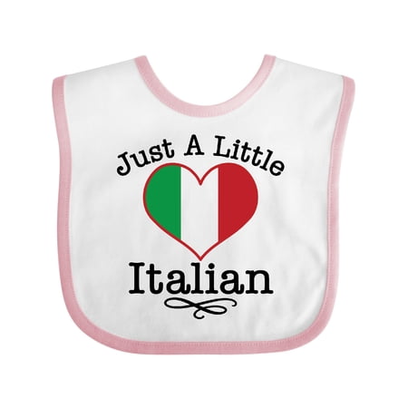 Inktastic Just a Little Italian Boys or Girls Baby Bib