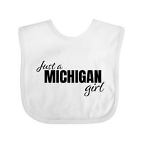 Inktastic Just a Michigan Born and Raised Girls Baby Bib