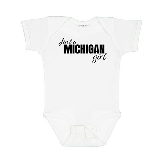 Inktastic Just a Michigan Born and Raised Girls Baby Bodysuit