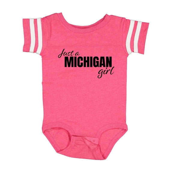 Inktastic Just a Michigan Born and Raised Girls Baby Bodysuit