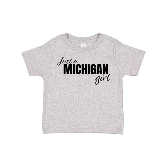 Inktastic Just a Michigan Born and Raised Girls Toddler T-Shirt