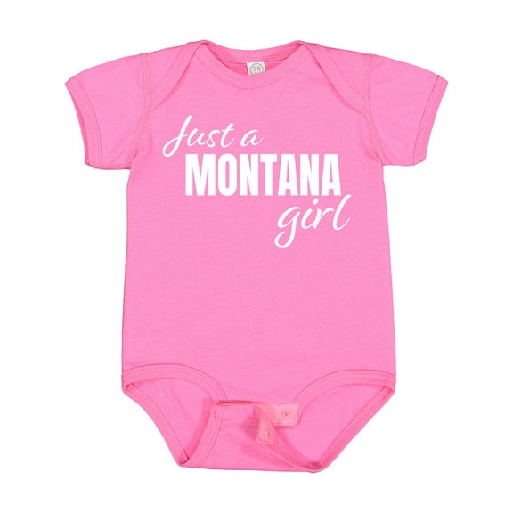 Inktastic Just a Montana Girl Born and Raised Girls Baby Bodysuit