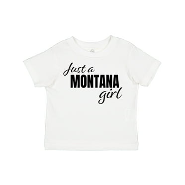 Inktastic Just a Montana Girl Born and Raised Girls Toddler T-Shirt