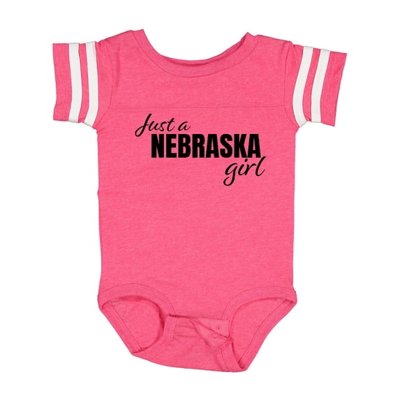 Inktastic Just a Nebraska Girl Born and Raised Girls Baby Bodysuit