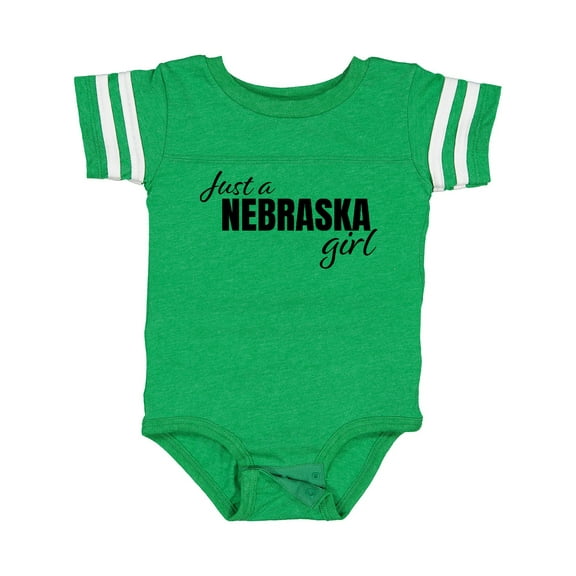 Inktastic Just a Nebraska Girl Born and Raised Girls Baby Bodysuit