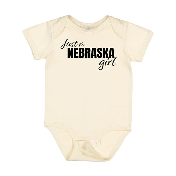 Inktastic Just a Nebraska Girl Born and Raised Girls Baby Bodysuit