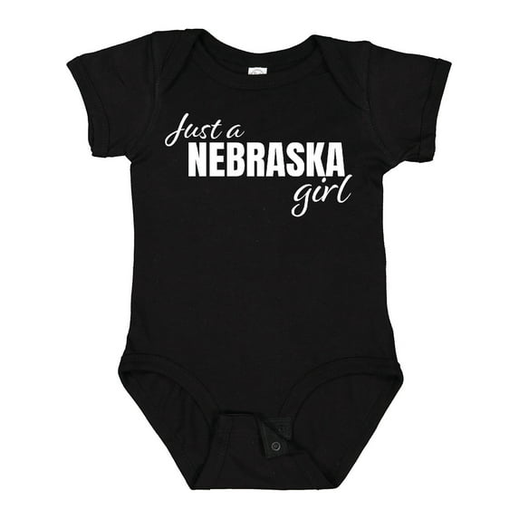 Inktastic Just a Nebraska Girl Born and Raised Girls Baby Bodysuit