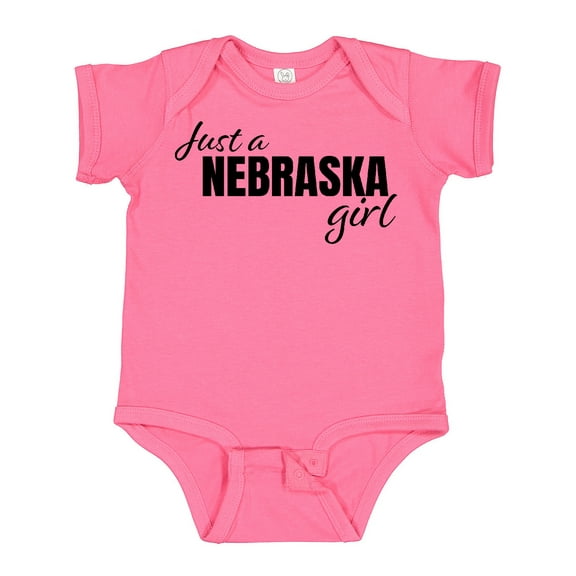 Inktastic Just a Nebraska Girl Born and Raised Girls Baby Bodysuit