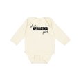 thumbnail image 1 of Inktastic Just a Nebraska Girl Born and Raised Girls Long Sleeve Baby Bodysuit, 1 of 5