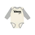 thumbnail image 1 of Inktastic Just a Nebraska Girl Born and Raised Girls Long Sleeve Baby Bodysuit, 1 of 5