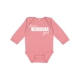 thumbnail image 1 of Inktastic Just a Nebraska Girl Born and Raised Girls Long Sleeve Baby Bodysuit, 1 of 5