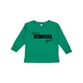 thumbnail image 1 of Inktastic Just a Nebraska Girl Born and Raised Girls Long Sleeve Toddler T-Shirt, 1 of 5