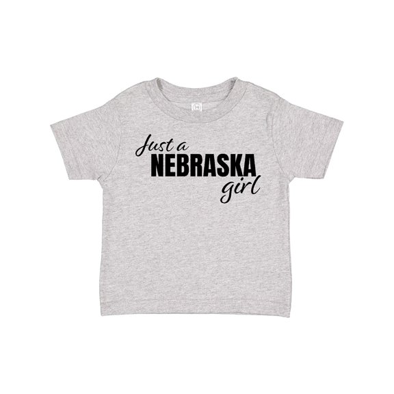 Inktastic Just a Nebraska Girl Born and Raised Girls Toddler T-Shirt