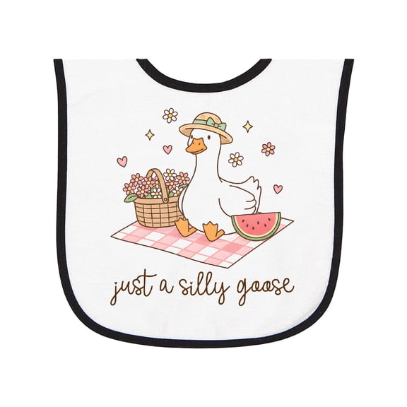 Inktastic Just a Silly Goose Baby Terry Cloth Bib