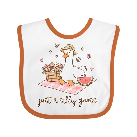 Inktastic Just a Silly Goose Boys or Girls Baby Bib