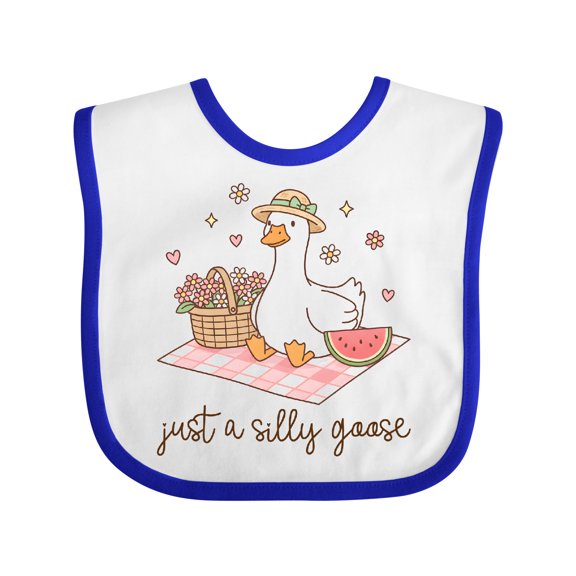 Inktastic Just a Silly Goose Boys or Girls Baby Bib