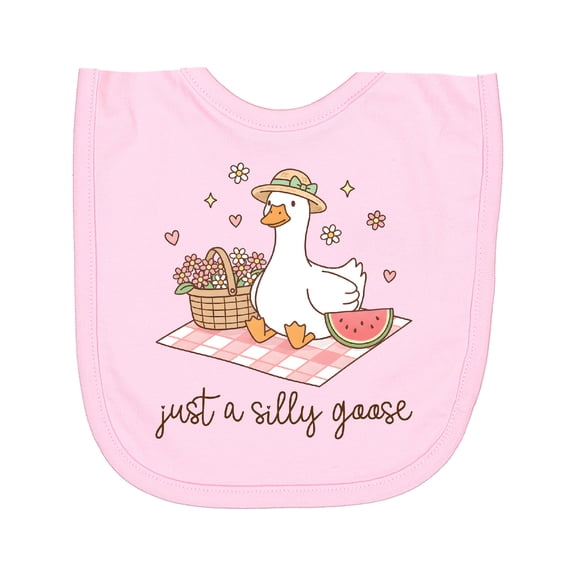 Inktastic Just a Silly Goose Enjoying a Picnic Newborn Bib