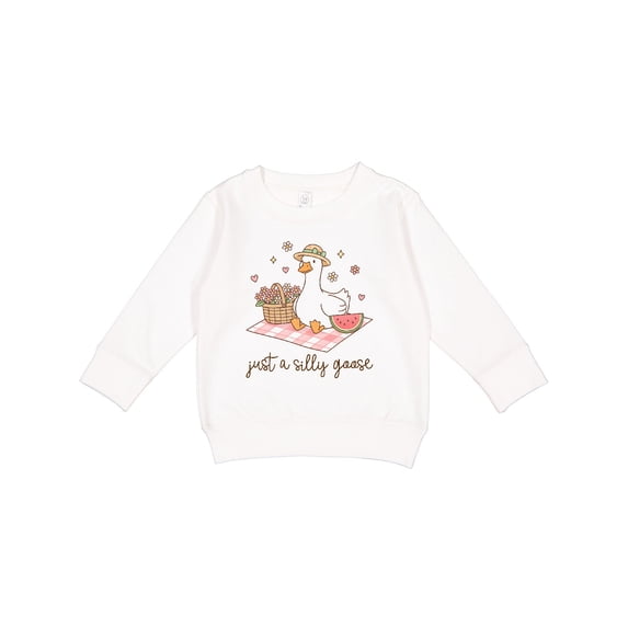 Inktastic Just a Silly Goose Toddler Sweatshirt