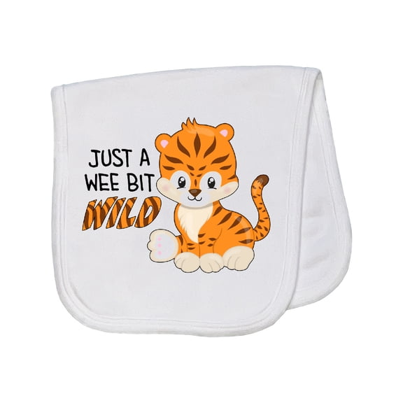 Inktastic Just a Wee Bit Wild Cute Tiger Cub Baby Burp Cloth