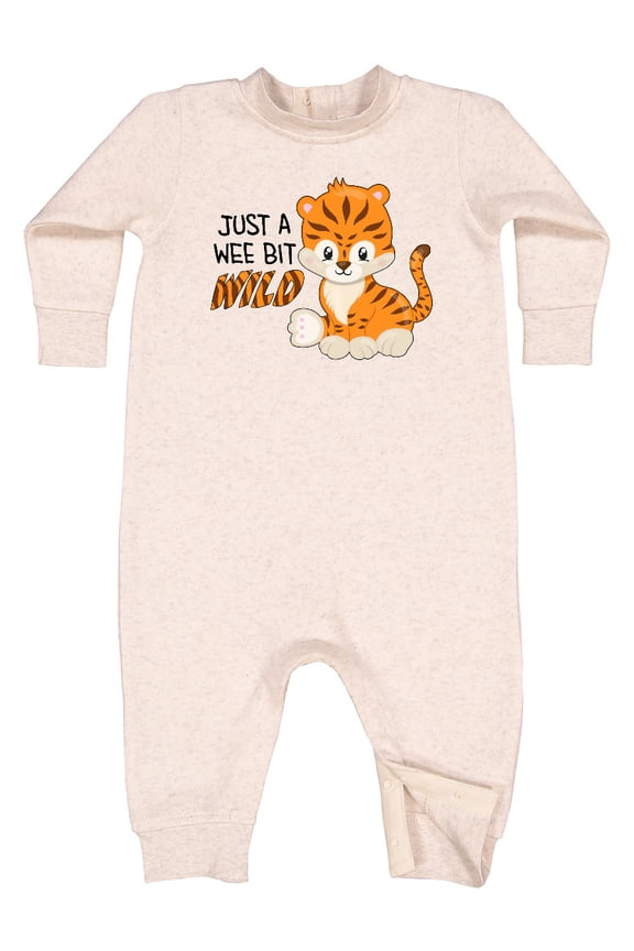 Just a Wee Bit Wild Cute Tiger Cub Baby Fleece Romper