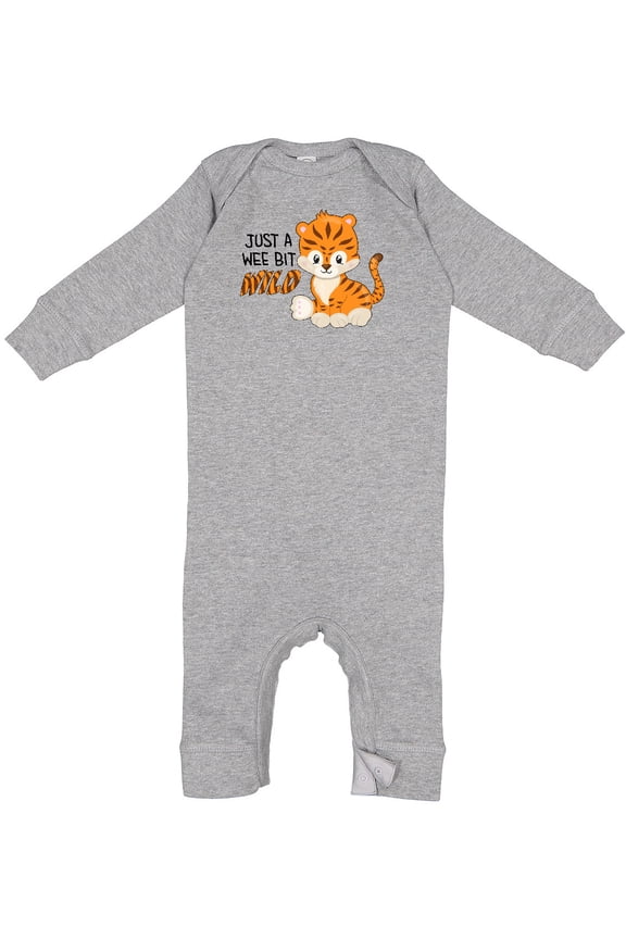 Just a Wee Bit Wild Cute Tiger Cub Baby Romper Coveralls