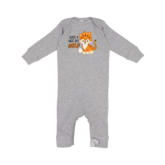 Inktastic Just a Wee Bit Wild Cute Tiger Cub Baby Romper Coveralls