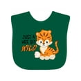 thumbnail image 1 of Inktastic Just a Wee Bit Wild Cute Tiger Cub Boys or Girls Baby Bib, 1 of 4