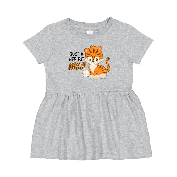 Inktastic Just a Wee Bit Wild Cute Tiger Cub Girls Baby Dress