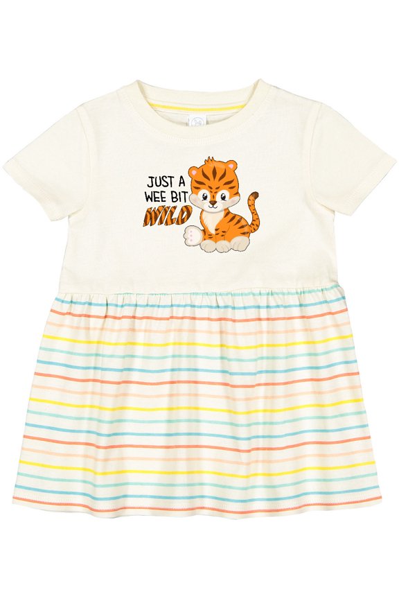 Just a Wee Bit Wild Cute Tiger Cub Girls Baby Dress