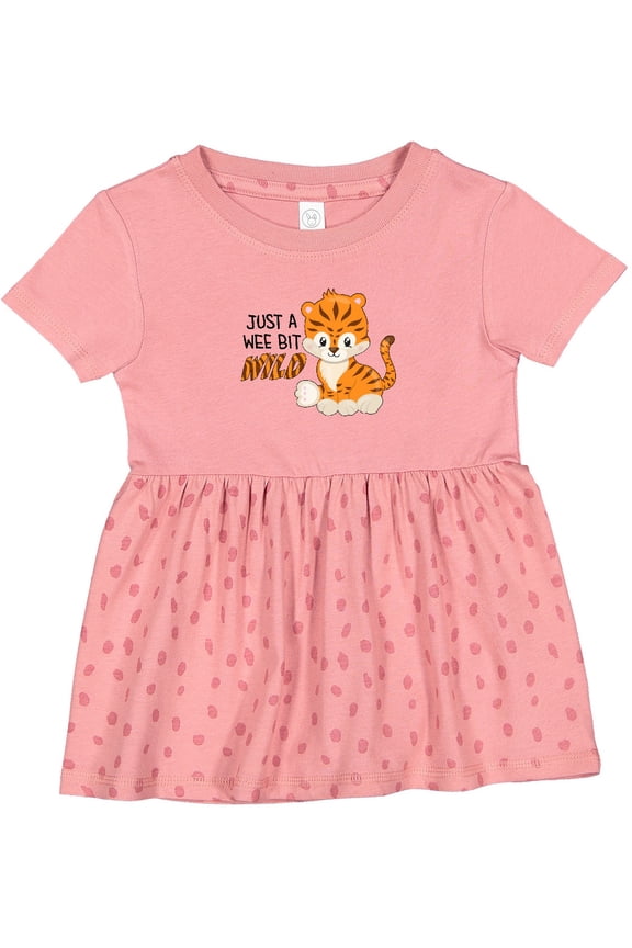 Just a Wee Bit Wild Cute Tiger Cub Girls Baby Dress