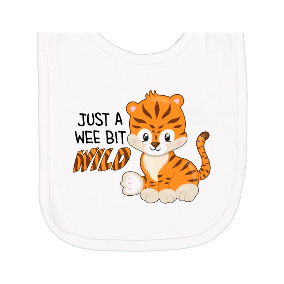 Inktastic Just a Wee Bit Wild Cute Tiger Cub Newborn Bib
