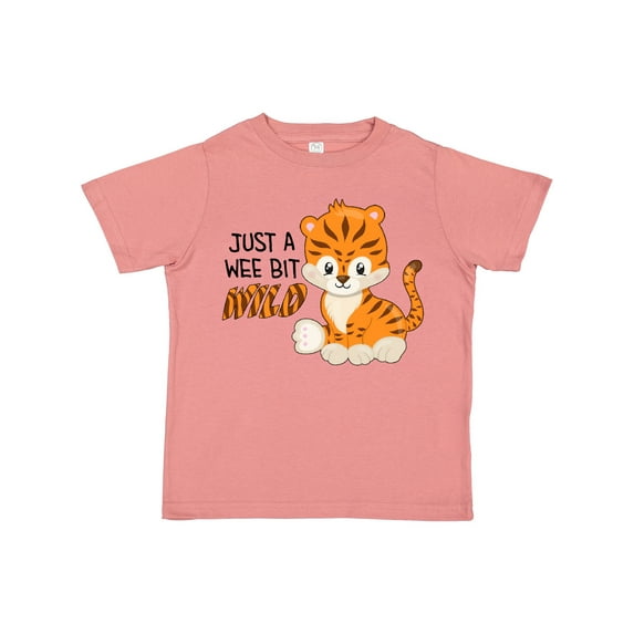 Inktastic Just a Wee Bit Wild- cute tiger cub Boys or Girls Toddler T-Shirt