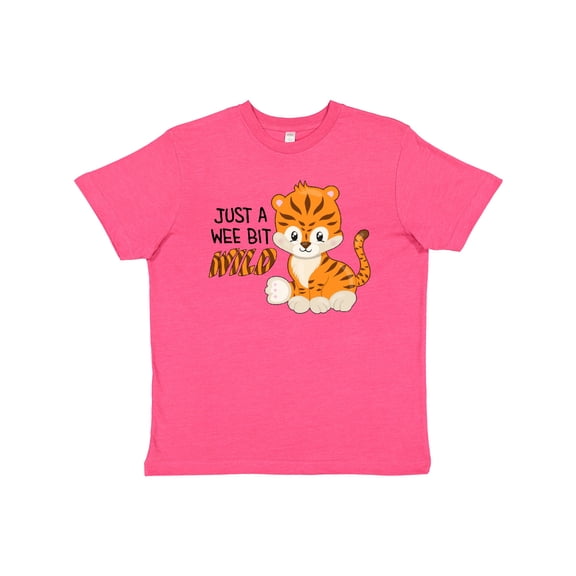 Inktastic Just a Wee Bit Wild- cute tiger cub Youth T-Shirt