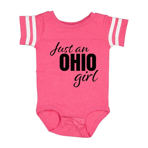 Inktastic Just an Ohio Girl Born in Ohio Girls Baby Bodysuit
