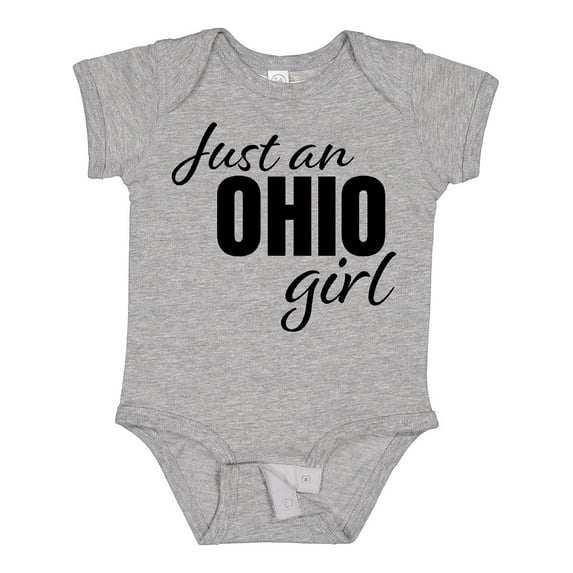 Inktastic Just an Ohio Girl Born in Ohio Girls Baby Bodysuit