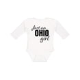 thumbnail image 1 of Inktastic Just an Ohio Girl Born in Ohio Girls Long Sleeve Baby Bodysuit, 1 of 5