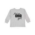 thumbnail image 1 of Inktastic Just an Ohio Girl Born in Ohio Girls Long Sleeve Toddler T-Shirt, 1 of 5